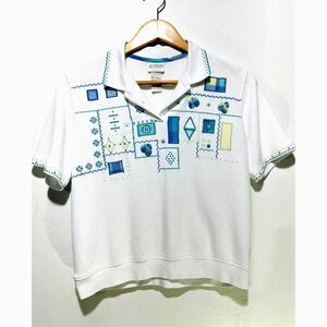 Koret Francisca VTY polo shirt embroidered cottage core grandma core Y2K women S